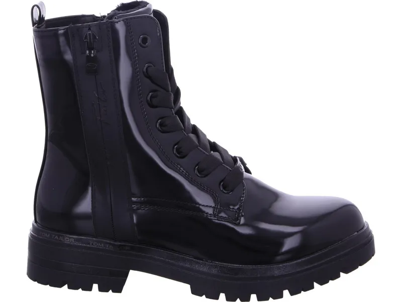 Tom Tailor Tom Tailor Schnürboots 100% vegan, Schwarz, – Produktbild 2 von 4