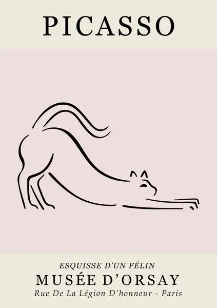 Photocircle Photocircle Poster / Leinwandbild - Picasso - Esquisse D'Un Felin – Produktbild 5 von 8