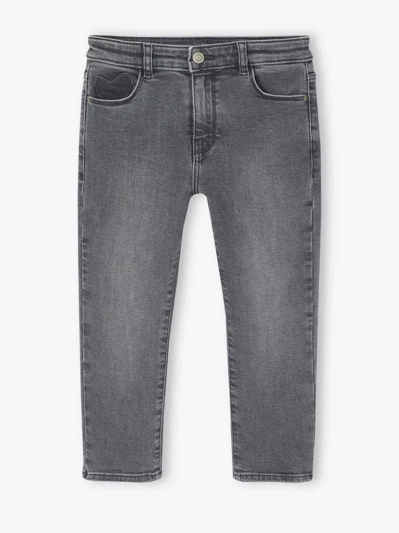 Vertbaudet Mädchen Slim-Jeans, Grau, – Produktbild 1 von 3