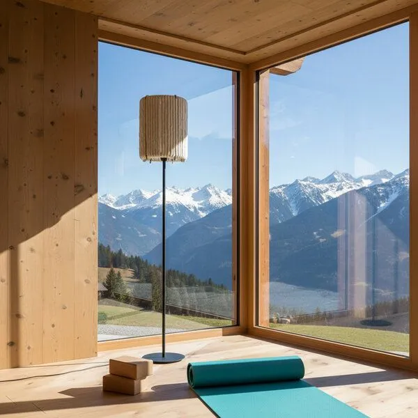 ALMUT von Wildheim ALMUT von Wildheim Stehlampe mit Lampenschirm Zylinder aus 100 % Wolle vom Tiroler Stein- und Bergschaf – Produktbild 2 von 4