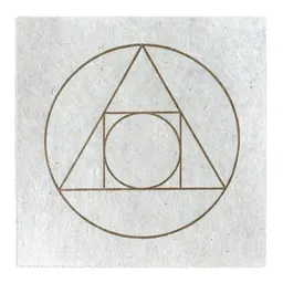 Veskor Cassiopeia Veskor Cassiopeia STEIN DER WEISEN Linoldruck | 22 × 22 cm | Gold auf Naturweiß – Produktbild 1 von 1