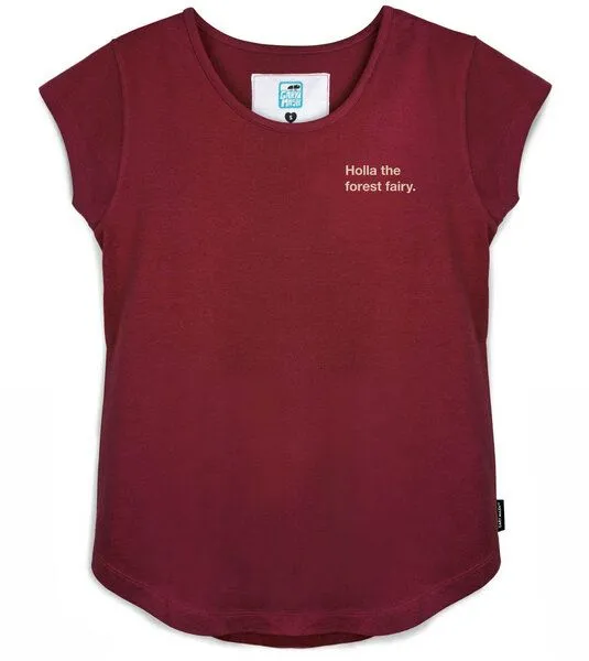 Gary Mash GARY MASH Shirt Asheville Holla the forest fairy. aus Bio-Baumwolle, Burgund (rot), – Produktbild 2 von 4