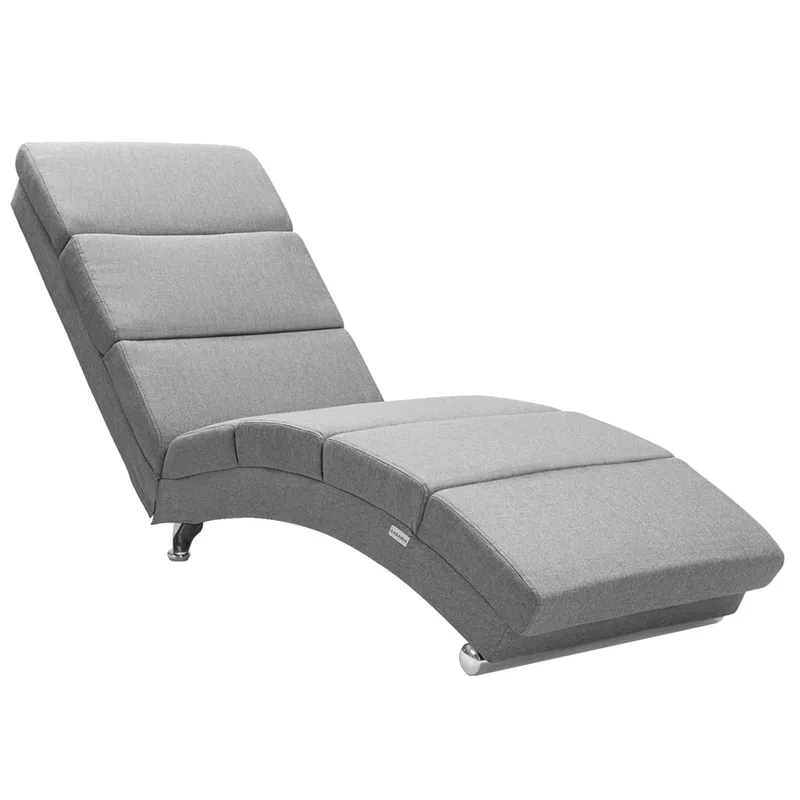 Casaria® Relaxliege London Grau Webstoff, Grau, – Produktbild 2 von 2
