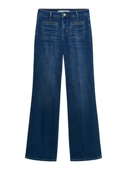 someday 5-Pocket-Jeans blau,Casual,Baumwolle,Unifarben,Flared Fit,Mittel – Produktbild 1 von 1
