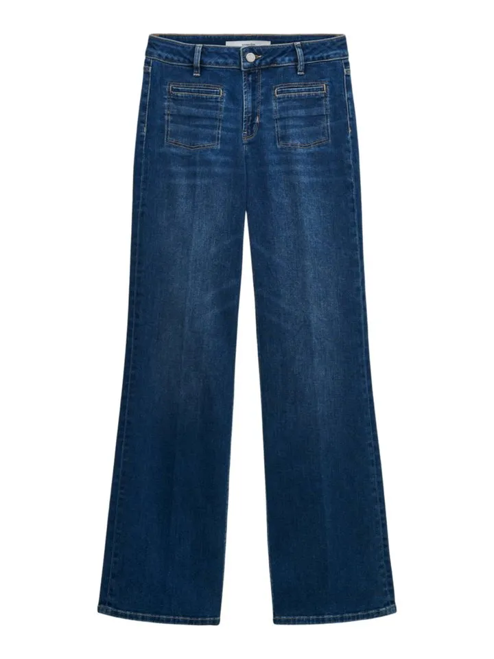 someday 5-Pocket-Jeans blau,Casual,Baumwolle,Unifarben,Flared Fit,Mittel, Blau, – Produktbild 1 von 4