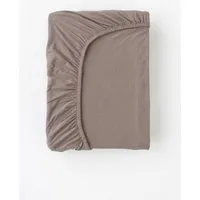 MELA Jersey Spannbetttuch PAMBAN | von MELA | Fairtrade & GOTS zertifiziert, Mocca, – Produktbild 1 von 2