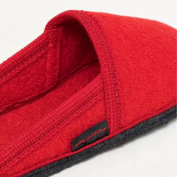 Kitz-Pichler Kitz-Pichler Filz-Hausschuh Villach aus 100% Schurwolle - Woll-Pantoffel, Mittel-rot, – Produktbild 3 von 5