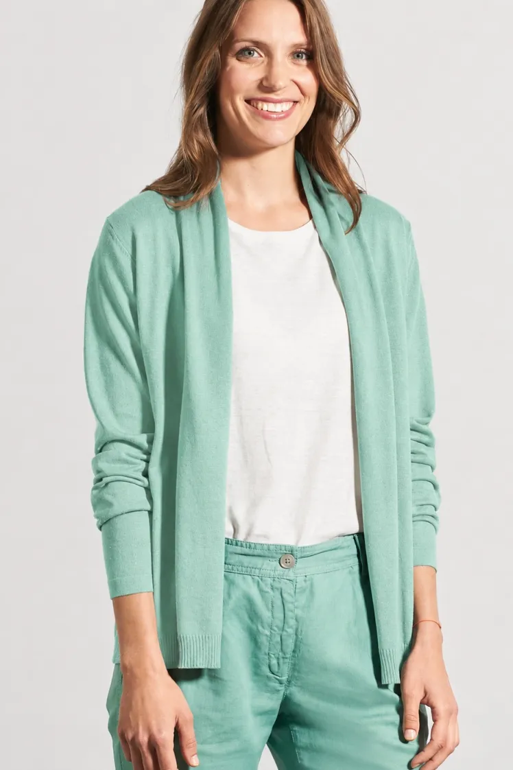 HempAge Hempage Damen vegan Leichte Strickjacke In Menta Grün, Grün, – Produktbild 2 von 2