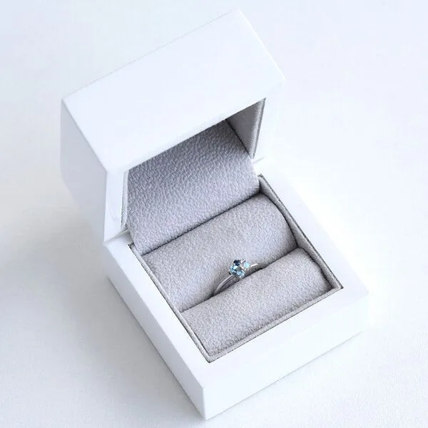 Eppi Eppi Cluster-Ring mit Aquamarin, Labradorit, Saphir und Diamant Bluma, Weiss, – Produktbild 4 von 4