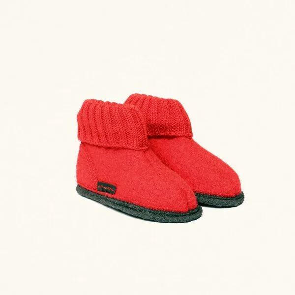 Kitz-Pichler Kitz-Pichler Walkpantoffel Oetz Kinder, Mittel-rot, – Produktbild 1 von 4