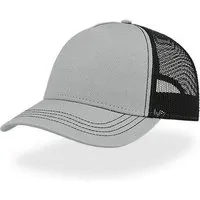 Atlantis Headwear Atlantis Headwear Freizeit-Truckercap aus recyceltem Polyester-Segeltuch, Grau/schwarz, – Produktbild 1 von 1