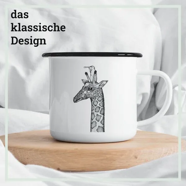 LIGARTI Emaille Tasse – Gute Aussicht – LIGARTI Tiermanufaktur – Produktbild 4 von 4