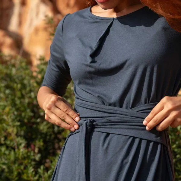 WiDDA berlin WiDDA berlin Wickelkleid in Rauchblau – Produktbild 2 von 4