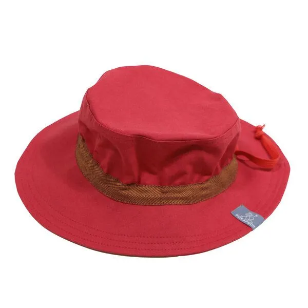 Pickapooh Pickapooh groß u klein Sonnenhut mit breiter Krempe V-SCHUTZ Bio Baumwolle, Rot, – Produktbild 1 von 2
