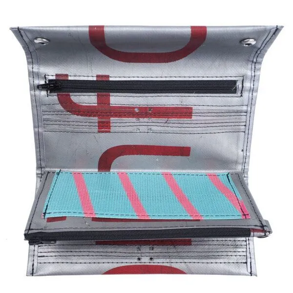 Rebago Rebago Portemonnaie Wallet Tarp XL, Silbern-rot-p, – Produktbild 2 von 4