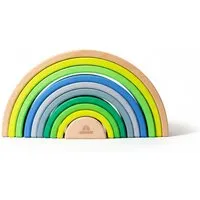 Grimms Grimms Großer Regenbogen aus Lindenholz, 10-teilig neon grün Maße 27,4 x 13,7 cm – Produktbild 1 von 1