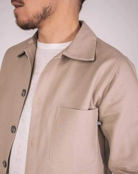 Aatise Aatise Herrenjacke Zularit aus upgecycelter beiger Baumwolle, Beige, – Produktbild 4 von 4