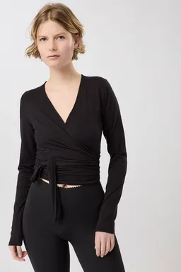 mandala MANDALA Damen vegan Jacke Wrap Schwarz – Produktbild 1 von 1