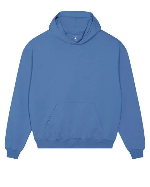 YTWOO YTWOO Oversized Unisex Hoodie mit Kängurutasche, Dry, nachhaltig, Bio-Baumwolle, Mittelblau, – Produktbild 1 von 4