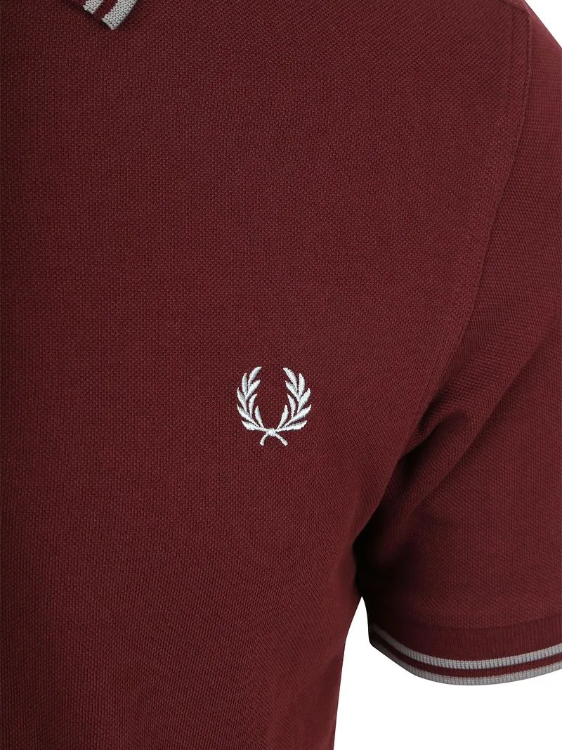 Fred Perry Fred Perry Polo Twin Tipped M3600 Rot 08B - Größe L, Bordeaux, – Produktbild 5 von 5
