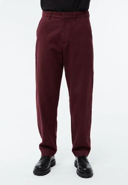 Givn Berlin Givn Berlin Flanellhose GBHELGE in lockerer Passform, Burgundy, – Produktbild 3 von 5