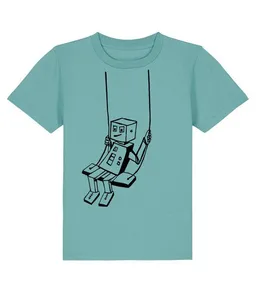 päfjes päfjes Rocco Roboter schaukelt für sein Leben gern - Fair Wear Bio Kinder T-Shirt – Produktbild 1 von 1