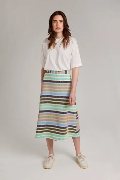 Addition Sustainable Apparel Addition Sustainable Apparel Wadenlanger Rock aus Bio-Baumwolle, Easy Skirt, Multi, – Produktbild 2 von 2