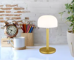 GLOBO LIGHTING LED Tischleuchte NORMAN, mehrere Helligkeitsstufen, LED fest integriert, warmweiß - kaltweiß, Akkutischleuchte auch für draußen, Zugschalter Kordel, Akkulampe – Produktbild 1 von 1