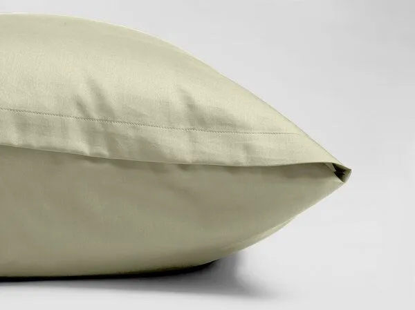 Yumeko Yumeko Kissenbezug aus Baumwollsatin, Light olive, – Produktbild 3 von 4