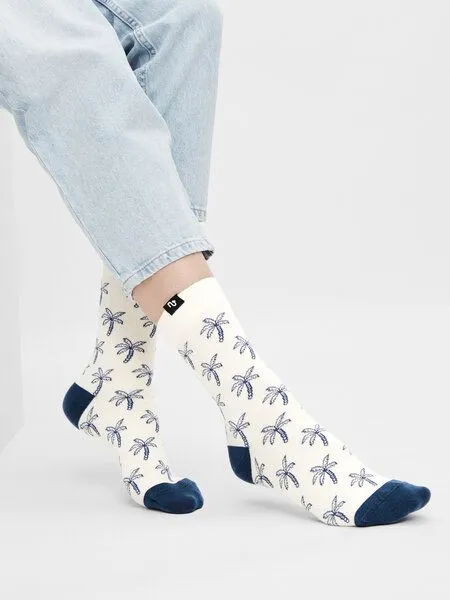 Natural Vibes Natural Vibes Palmen Socken Bio GOTS | Bunte Socken | Herren Damen Socken – Produktbild 1 von 3