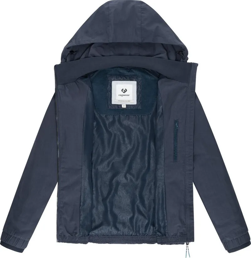 ragwear ragwear Outdoorjacke Dizzie A YOUMODO Leichte Übergangsjacke mit großer Kapuze, Blau, – Produktbild 1 von 5
