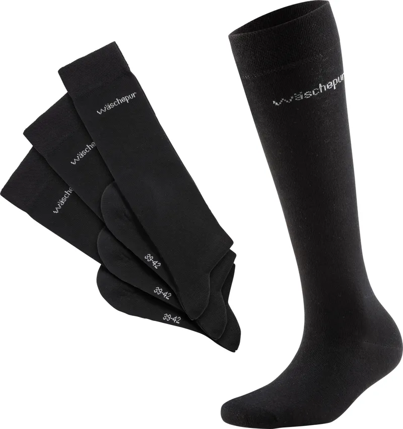 wäschepur Kniestrümpfe, Schwarz, – Produktbild 2 von 3