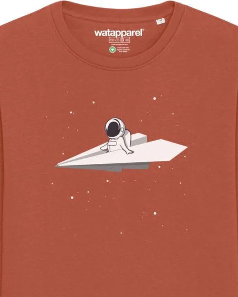 watapparel watapparel Sweatshirt Unisex Fly me to the moon, Heritage brown, – Produktbild 3 von 3