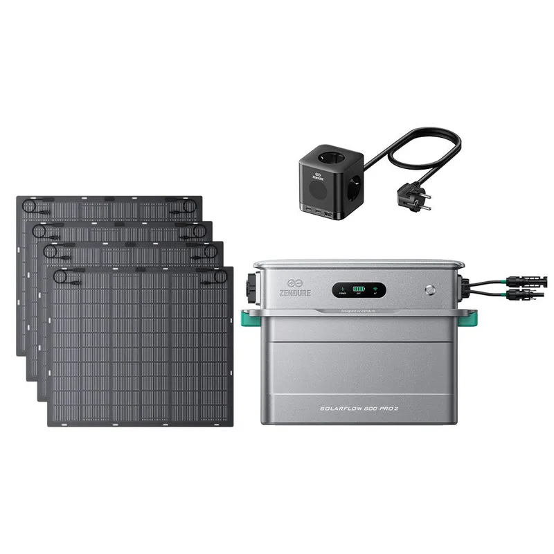 Zendure Deutschland Zendure Tragbare Powerstation | Robuste Mobile & Backup-Energie, SolarFlow 800 Pro 2 + Off-Grid-Steckdosenleiste / 4*230W Flexible (920Wp) – Produktbild 1 von 1