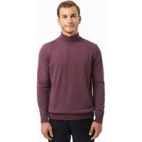 ORGANICATION ORGANICATION Rollkragenpullover aus Bio-Baumwolle, Dark fig, – Produktbild 1 von 1