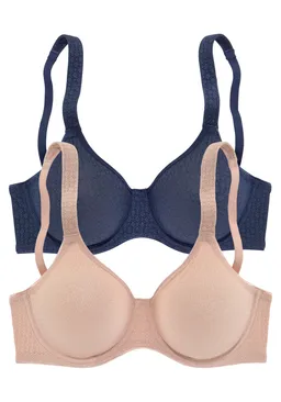 petite fleur by Lascana T-Shirt-BH marine+toffee – Produktbild 1 von 1