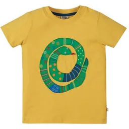 Frugi Frugi T-Shirt Schlange gelb Avery Applique Top – Produktbild 1 von 1