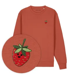 LIGARTI Bestickter Pullover – Erdbeere – LIGARTI Tiermanufaktur – Produktbild 1 von 1