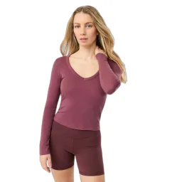 mandala Langarmkurz-T-Shirt mit V Ausschnitt für Frauen Mandala – Produktbild 1 von 1