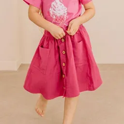 Walkiddy Walkiddy Mädchen Rock – Knopfleiste vorne, elastischer Bund, leicht & bequem, vielseitig kombinierbar – Produktbild 1 von 1