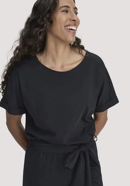 hessnatur hessnatur Jersey Jumpsuit Regular aus reiner Bio-Baumwolle, Schwarz, – Produktbild 2 von 4