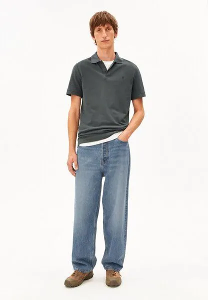 ARMEDANGELS ARMEDANGELS MAARIO Herren Polo aus Bio-Baumwolle, Space steel, – Produktbild 4 von 4