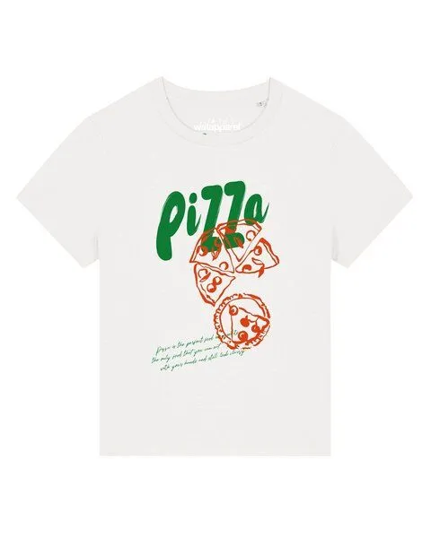 watapparel watapparel T-Shirt Frauen Pizza, Off white, – Produktbild 1 von 2
