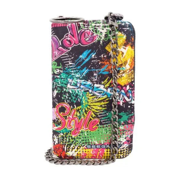 Seegarn Seegarn-Täschle / 2in1 Handy-Tasche und Geldbeutel (MB12), K2 - kette schwarz, – Produktbild 1 von 5