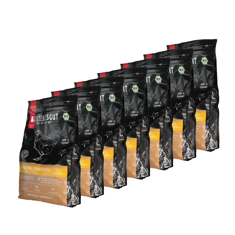Liebesgut LIEBESGUT Katzenfutter Bio-Geflügel Katzentrockenfutter 900 g – Produktbild 1 von 2