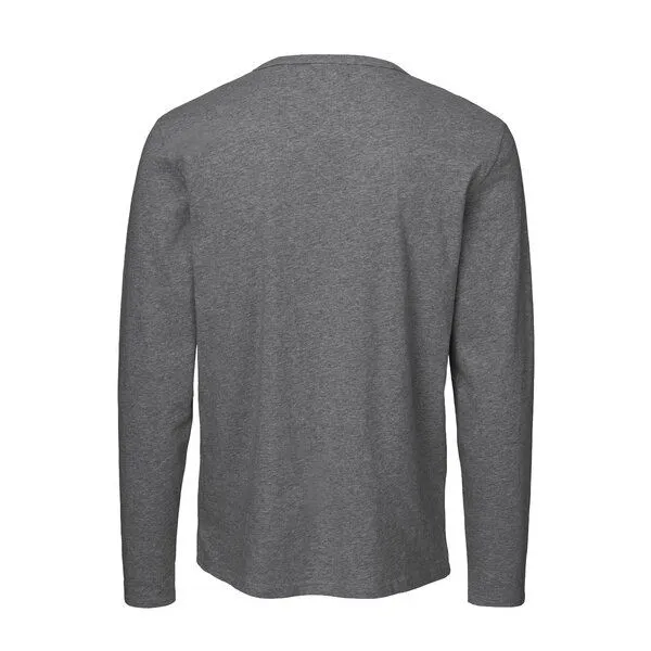 HANDGEDRUCKT HANDGEDRUCKT "Supermond" Männer Longsleeve, Grau, – Produktbild 3 von 4