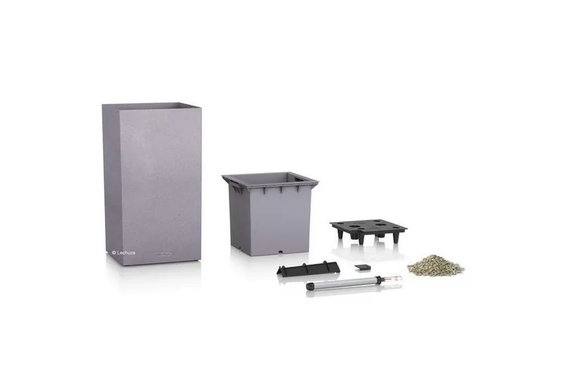 Lechuza® Lechuza® Pflanzkübel Pflanzsäule Canto Stone 30 high graphitschwarz (Komplettset), Schwarz, – Produktbild 4 von 6