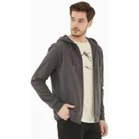 ORGANICATION ORGANICATION Sweatjacke aus Bio-Baumwolle, Asphalt, – Produktbild 1 von 1