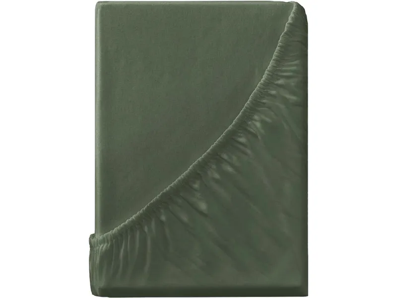 MELA Perkal Spannbetttuch KASOL | von MELA | Fairtrade & GOTS zertifiziert, Herbal green, – Produktbild 1 von 2