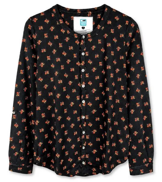 Gary Mash GARY MASH Bluse Portland aus TENCEL Lyocell Mix, Schwarz, – Produktbild 4 von 4